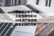 包含四川遂宁广利工业发展特定2024年资产拍卖政府债定融的词条