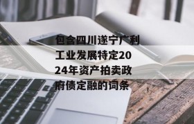 包含四川遂宁广利工业发展特定2024年资产拍卖政府债定融的词条