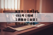 关于渤‮信海‬托-XX1号‮投城‬债集合‮金资‬信托计划的信息