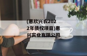 (惠欣兴农2022年债权项目)惠兴实业有限公司