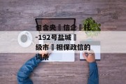 包含央‮信企‬托-192号盐城‮级市‬担保政信的词条