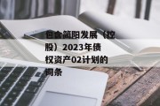 包含简阳发展（控股）2023年债权资产02计划的词条