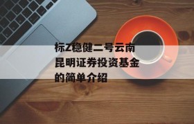 标Z稳健二号云南昆明证券投资基金的简单介绍