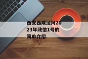 西安西咸泾河2023年政信1号的简单介绍