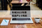 包含西安沣东国际车城2023年债权资产1-5号的词条