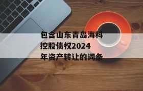 包含山东青岛海科控股债权2024年资产转让的词条