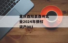 重庆酉阳县酉州实业2024年债权资产001
