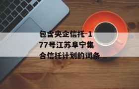 包含央企信托-177号江苏阜宁集合信托计划的词条