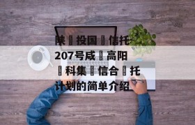 陕‮投国‬信托-207号咸‮高阳‬科集‮信合‬托计划的简单介绍