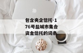 包含央企信托-176号盐城市集合资金信托的词条