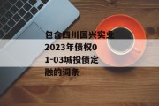 包含四川国兴实业2023年债权01-03城投债定融的词条