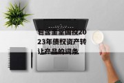 包含金堂国投2023年债权资产转让产品的词条