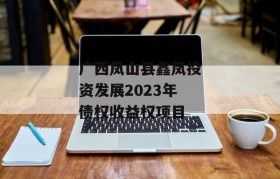 广西凤山县鑫凤投资发展2023年债权收益权项目