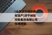 (山东济宁城投债权资产)济宁城投控股集团有限公司信用评级