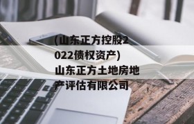 (山东正方控股2022债权资产)山东正方土地房地产评估有限公司