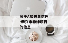 关于A级央企信托-泰兴市非标项目的信息