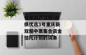 包含山西信托-渝债优选3号重庆新双圈中票集合资金信托计划的词条