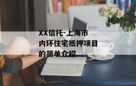 XX信托-上海市内环住宅抵押项目的简单介绍