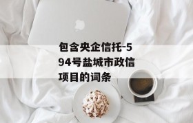 包含央企信托-594号盐城市政信项目的词条