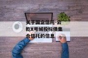 关于国企信托-云乾X号城投标债集合信托的信息