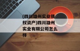 (四川雄州实业债权资产)四川雄州实业有限公司怎么样