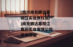 (四川南充鹏达嘉陵江实业债权资产)南充鹏达嘉陵江集团实业有限公司债券评级