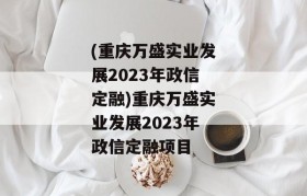 (重庆万盛实业发展2023年政信定融)重庆万盛实业发展2023年政信定融项目