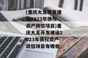 (重庆大足开发建设2023年债权资产政信项目)重庆大足开发建设2023年债权资产政信项目有哪些