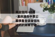 央企信托-45号·重庆潼南中票公募债集合资金信托计划的简单介绍