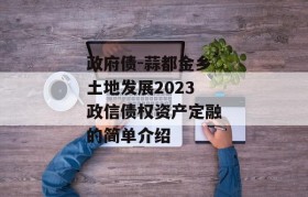 政府债-蒜都金乡土地发展2023政信债权资产定融的简单介绍