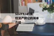 SDZFKG的债权资产转让的简单介绍