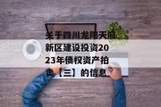 关于四川龙阳天府新区建设投资2023年债权资产拍卖【三】的信息