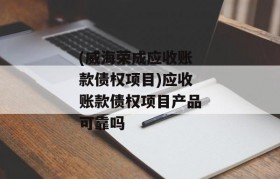 (威海荣成应收账款债权项目)应收账款债权项目产品可靠吗