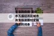 包含政府债-重庆市万盛经开区城市开发投资债权定融项目的词条