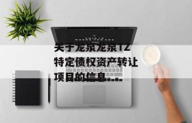 关于龙泉龙泉TZ特定债权资产转让项目的信息