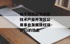 关于陕西延安高新技术产业开发区公用事业发展债权项目01的信息