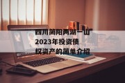 四川简阳两湖一山2023年投资债权资产的简单介绍