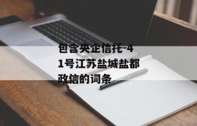 包含央企信托-41号江苏盐城盐都政信的词条