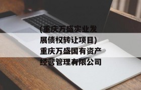 (重庆万盛实业发展债权转让项目)重庆万盛国有资产经营管理有限公司