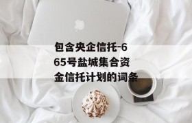 包含央企信托-665号盐城集合资金信托计划的词条