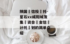 陕国‮信投‬托-星石xx咸阳城发集‮资合‬金信‮计托‬划的简单介绍