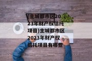 (主城都市区2023年财产权信托项目)主城都市区2023年财产权信托项目有哪些