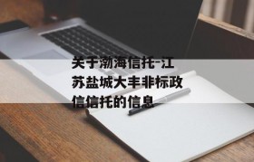 关于渤海信托-江苏盐城大丰非标政信信托的信息