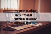 三门峡市湖滨国资资产2023年收益权项目政府债定融的简单介绍