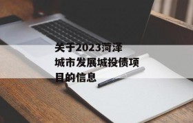 关于2023菏泽城市发展城投债项目的信息