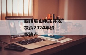 四川眉山岷东开发投资2024年债权资产