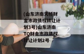 (山东济南天桥财金市政债权转让计划3号)山东济南TQ财金市政债权转让计划2号