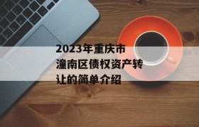 2023年重庆市潼南区债权资产转让的简单介绍