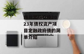 四川简阳交投2023年债权资产项目定融政府债的简单介绍