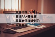 大业信托-66号盐城AA+非标贷款集合信托计划的简单介绍